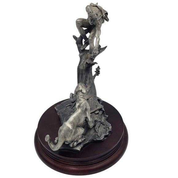 Chilmark Gros Ventre Moment of Truth Michael Boyett 82 Pewter Sculpture Western - Picture 15 of 16